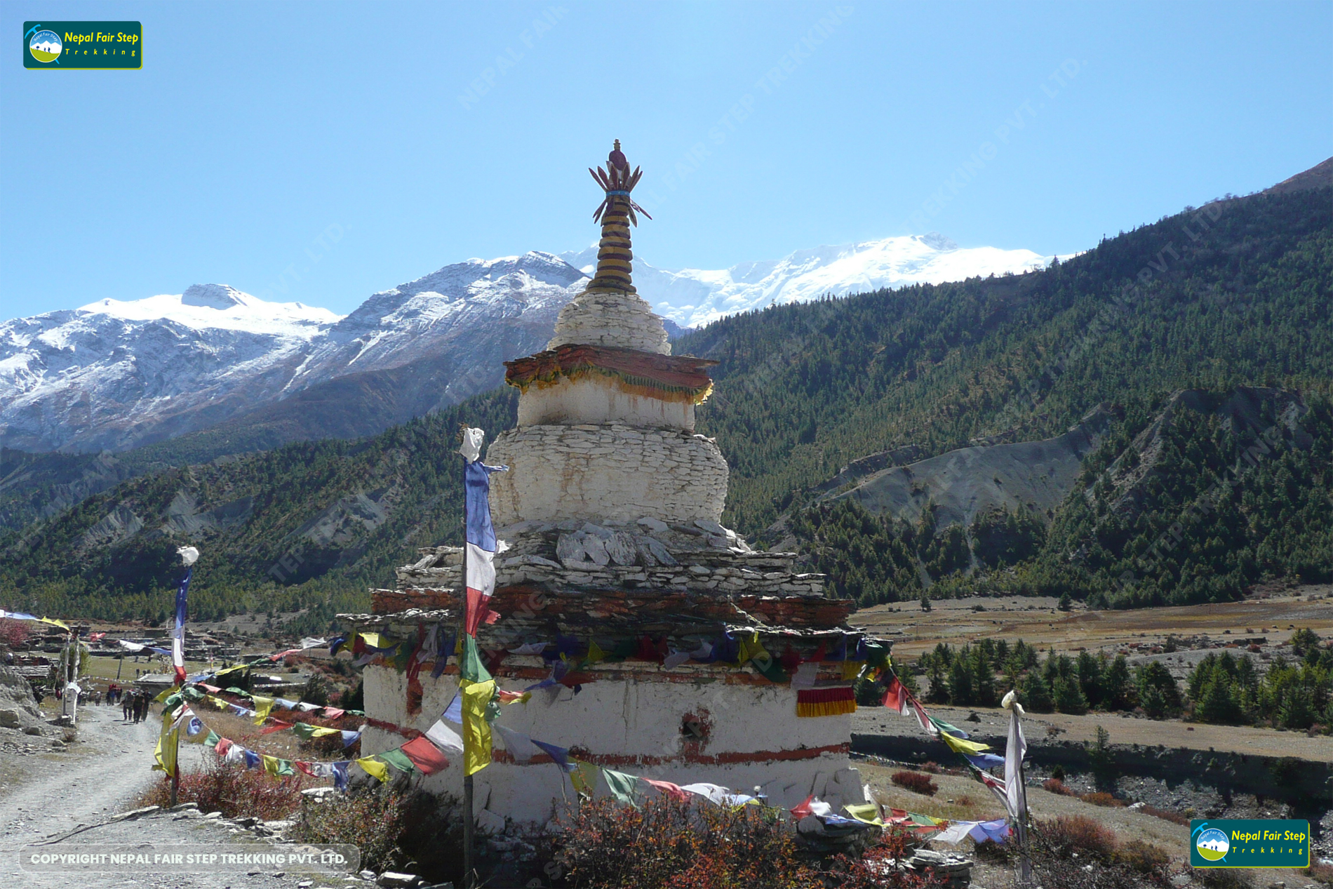 Nepal Fair Step Trekking-old Stupa in Annapurna