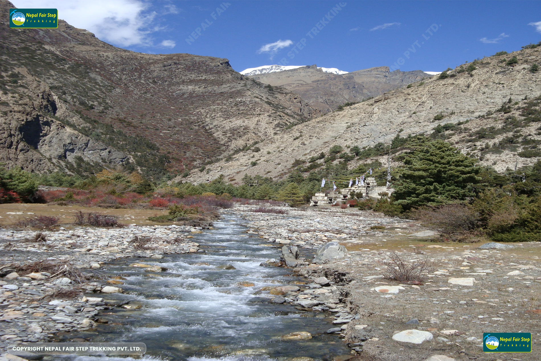 Nepal Fair Step Trekking- view of River & Hills